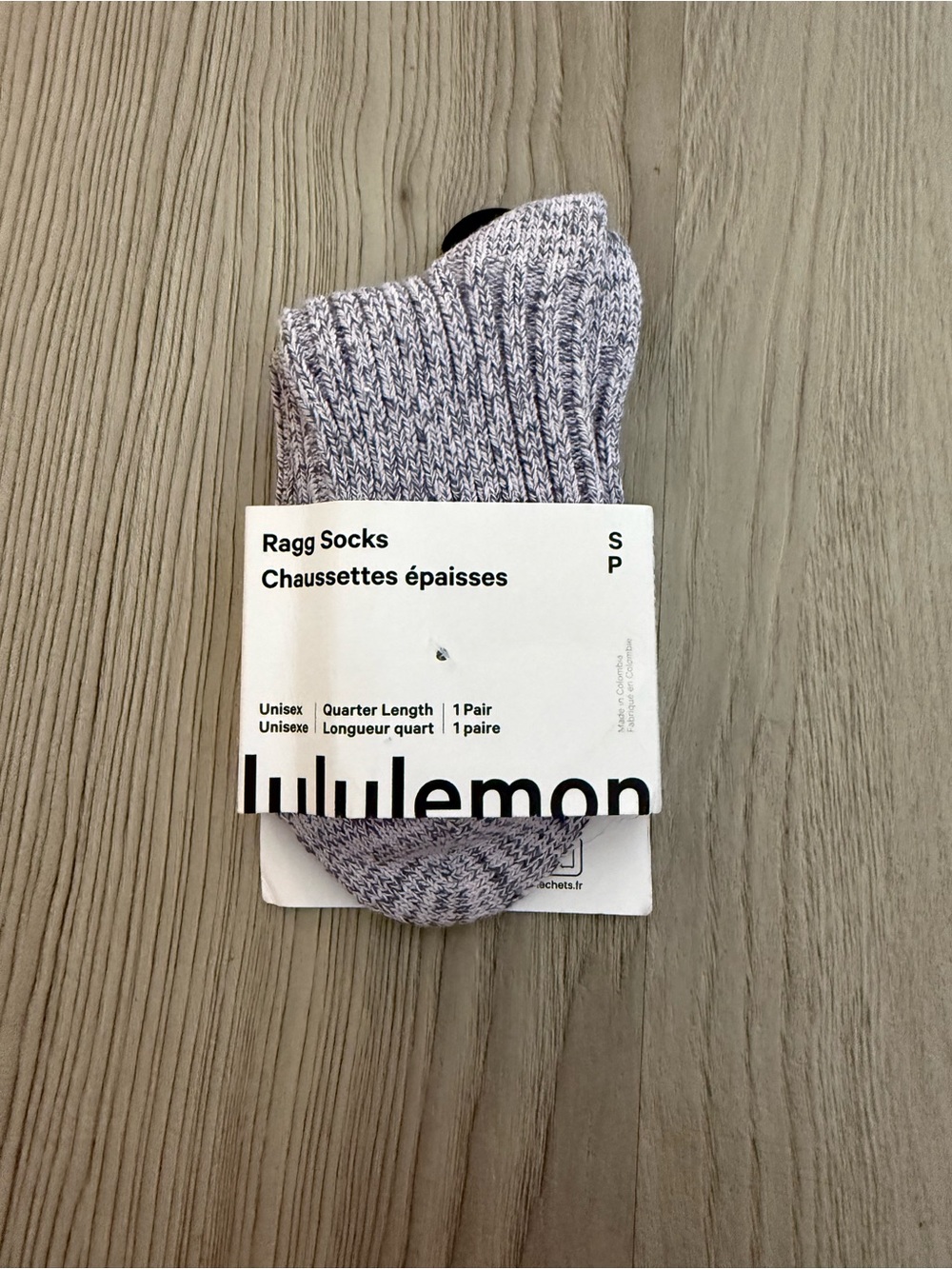 lululemon athletica women’s Ragg Quarter-Length Socks - Heather Purple